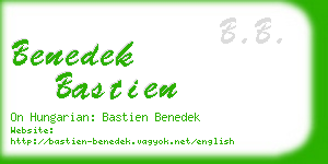 benedek bastien business card